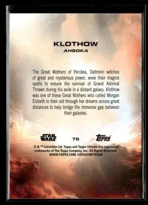 🌟 Klothow, 2025 Topps Chrome Star Wars #75 🌟