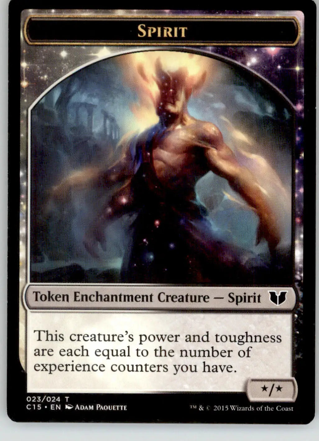 Knight (005) // Spirit (023) Token - Commander 2015 - 5 // 23 - LP MtG - Magic Card Single