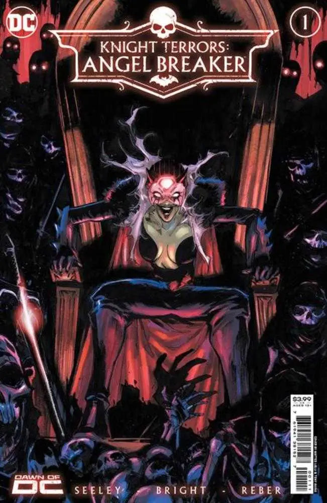 Demonic figure on gothic throne in Knight Terrors Angel Breaker trading card art
