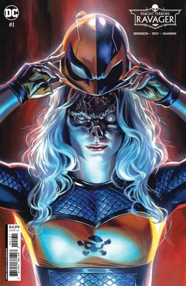Knight Terrors Ravager #1 Cover C artwork features Rose Wilson with glowing blue hair