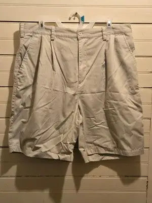 Knightsbridge Shorts Mens 38 Pleated Khaki 65% Polyester 35% Cotton Classic - Apparel