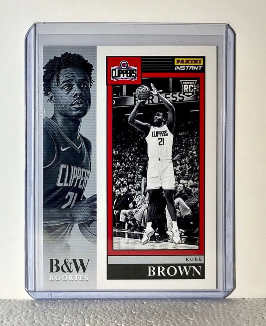 Kobe Brown 2023-24 Panini NBA #25 Black and White Rookies Card 1/326 - Basketball Card Single