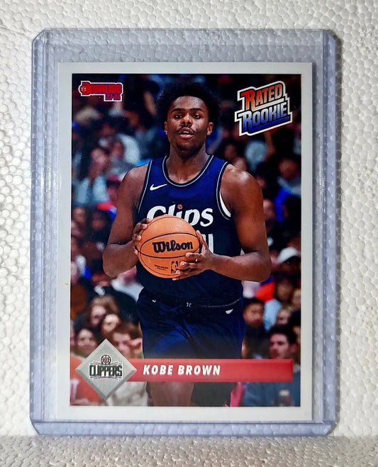 Kobe Brown 2023-24 Panini NBA #25 Rated Rookie Retro Card LA Clippers 1/715 - Basketball Card Single
