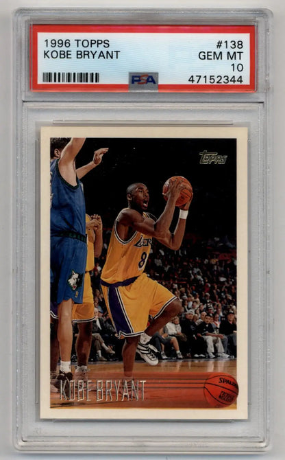 Kobe Bryant 1996-97 Topps Rookie #138 PSA 10 Gem Mint 2344 - Singles