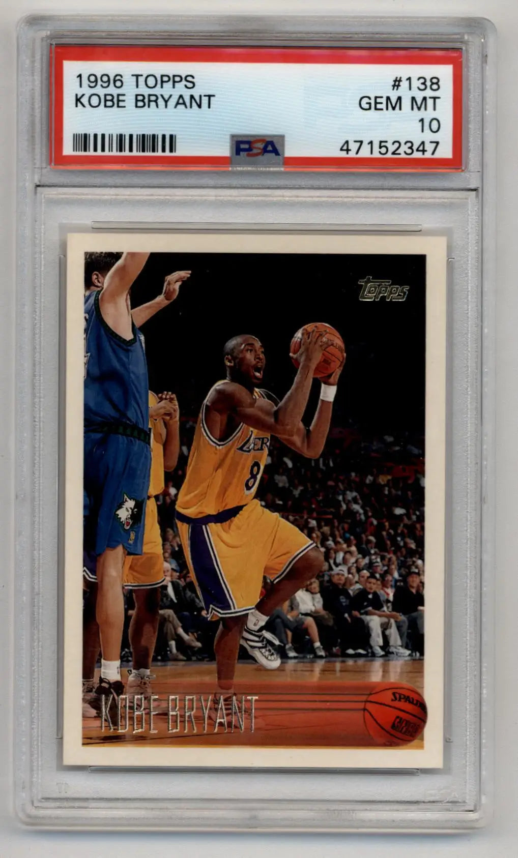 Kobe Bryant 1996-97 Topps Rookie #138 PSA 10 Gem Mint 2347 - Singles