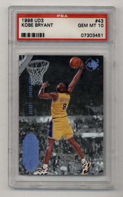 Kobe Bryant 1996 UD3 basketball card GEM MT 10 collectible product
