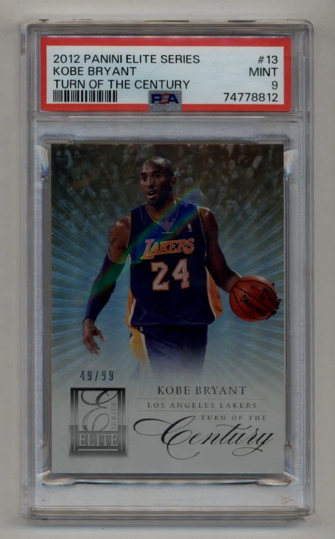 Kobe Bryant 2012 Elite Series Turn of the Century trading card PSA 9 Mint