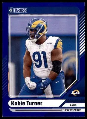 Kobie Turner 2024 Donruss Press Proof Blue #293 Los Angeles Rams - Football Card Single