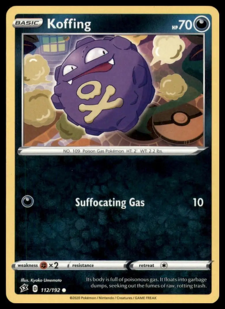 Koffing 112/192 Swsh02: Rebel Clash Regular Pokemon - Pokémon Card Single