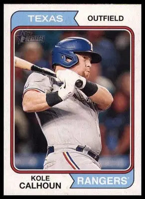 Kole Calhoun 2023 Topps Heritage #213 Texas Rangers - Baseball Card Single