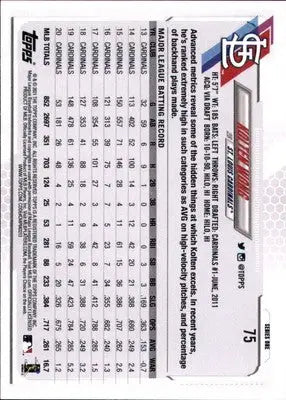 Kolten Wong 2021 Topps #75 St. Louis Cardinals - Baseball Card Single