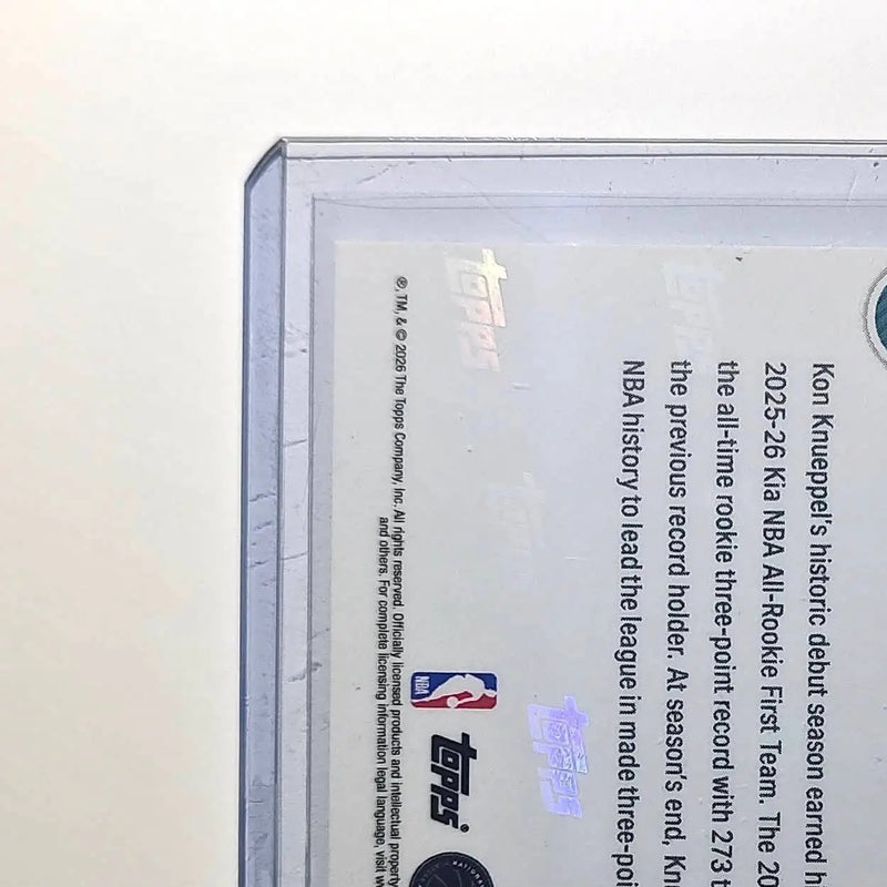 Kon Knueppel Rookie 2025-26 Topps Now NBA All-Rookie 1st Team Hornets