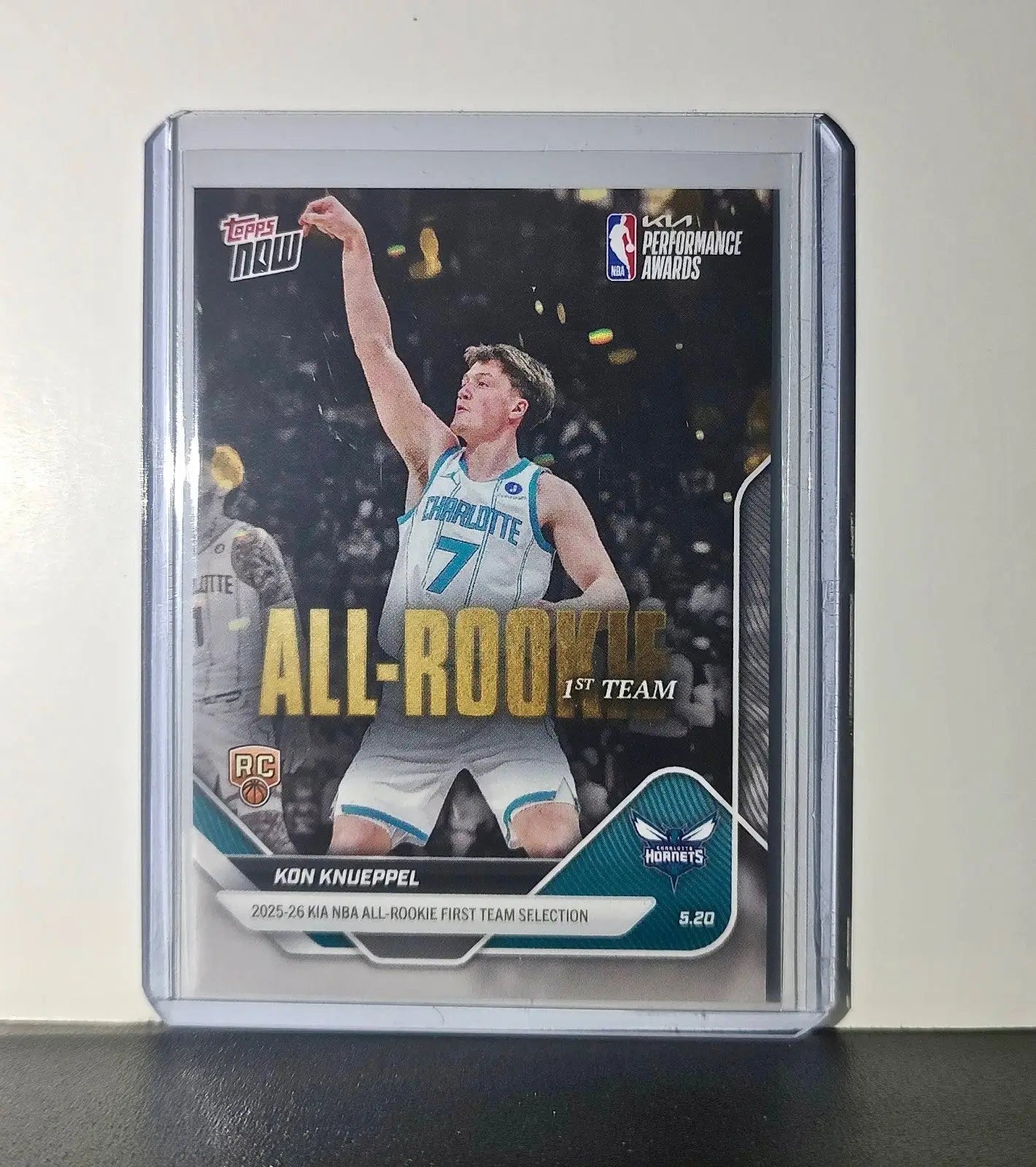 Kon Knueppel Rookie 2025-26 Topps Now NBA All-Rookie 1st Team Hornets