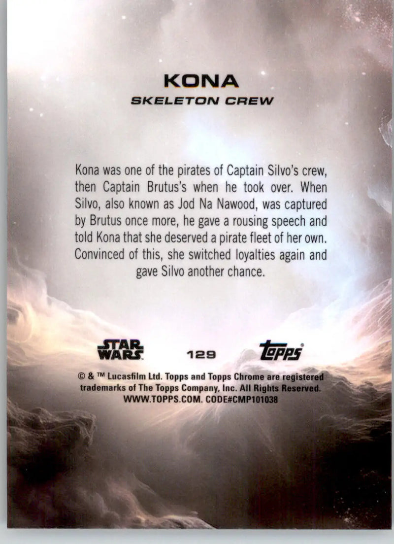 Kona - 2025 Topps Chrome Star Wars Sapphire - #129 - Non_sport - Star Wars Card Single