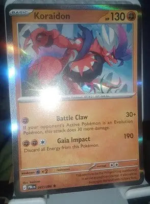 KORAIDON 047/084 PITCH BLACK POKEMON TCG HOLO RARE NM - Pokémon Card Single