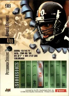 Kordell Stewart - 1996 Fleer Metal - #98 - Football - Football Card Single