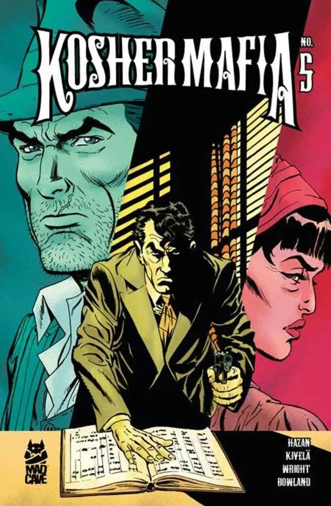 Comic book cover of Kosher Mafia #5 featuring Howard’s family from Kosher Nostra