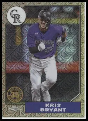 Kris Bryant 2022 Topps Update 1987 Anniversary Chrome #T87C-71 Colorado Rockies - Baseball Card Single