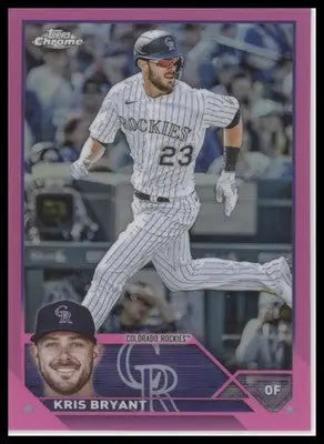 Kris Bryant 2023 Topps Chrome Pink Refractors #80 Colorado Rockies