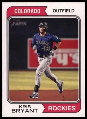 Kris Bryant 2023 Topps Heritage #12 Colorado Rockies - Baseball Card Single