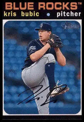 Kris Bubic 2020 Topps Heritage Minor League #62 Wilmington Blue Rocks - Baseball Card Single