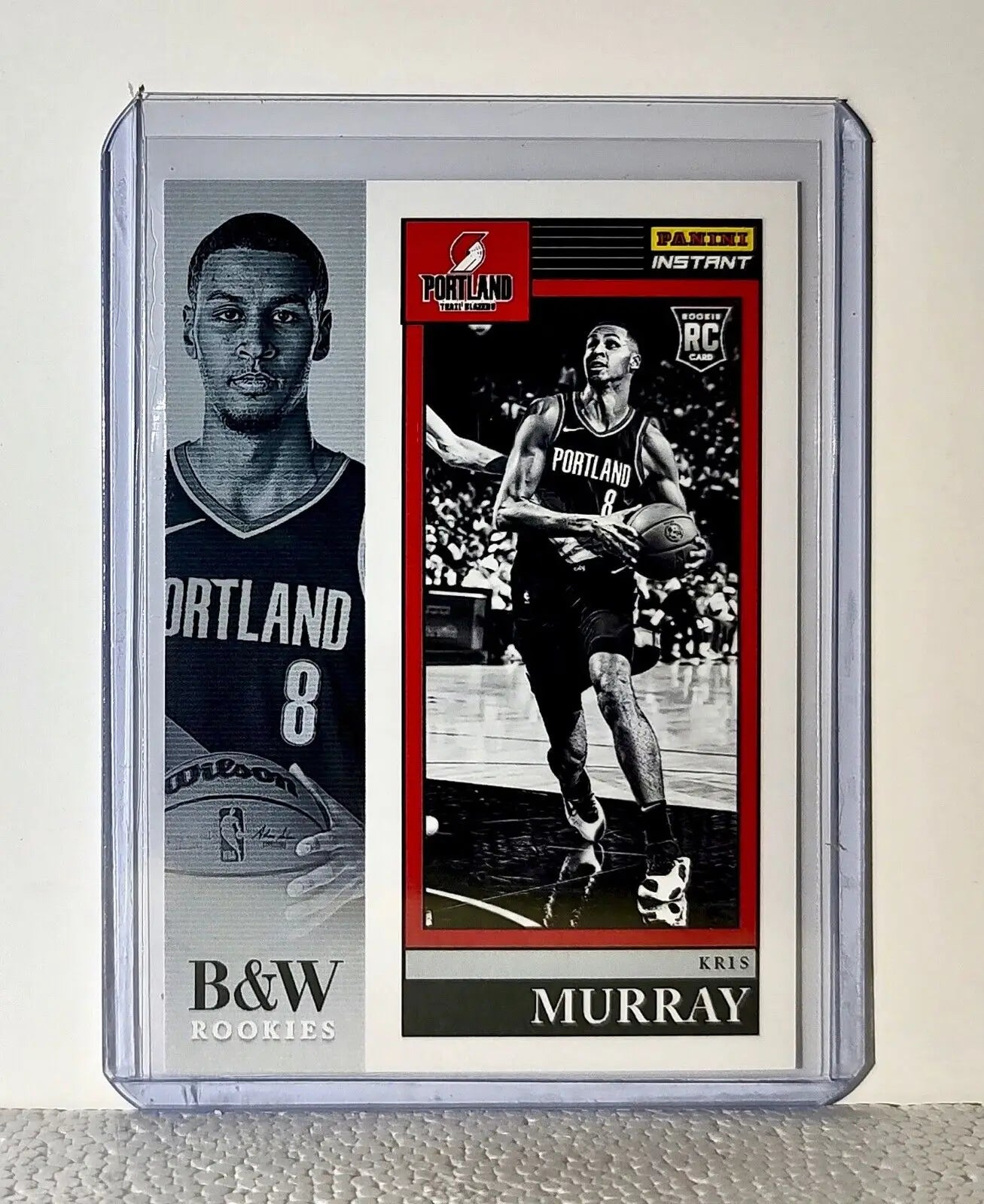 Kris Murray 2023-24 Panini NBA #23 Black and White Rookies Card 1/326 - Basketball Card Single