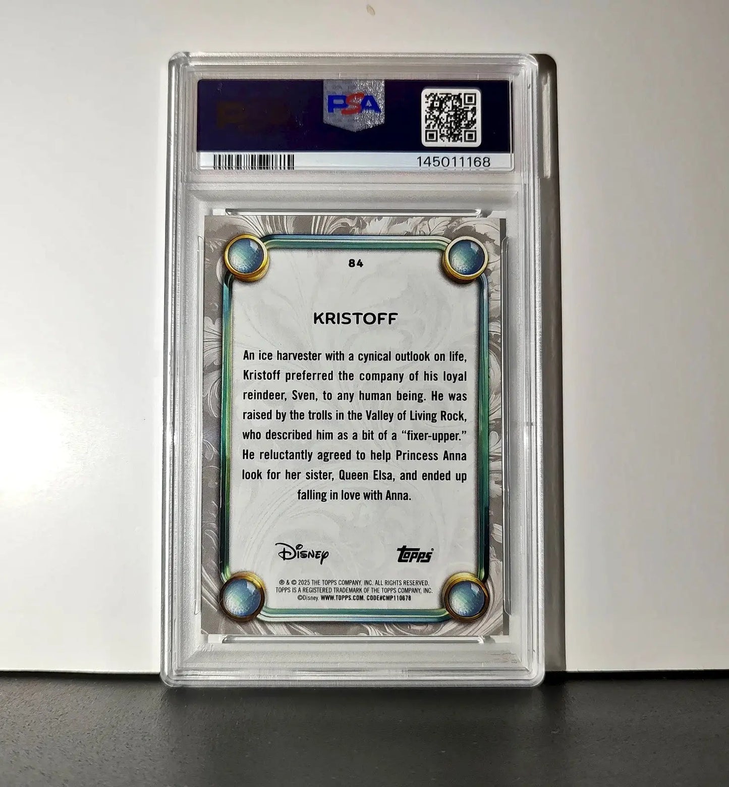Kristoff 2025 Topps Disney Wonder #84 Winter Variant Card Frozen PSA 9 - Non-Sports Card Single