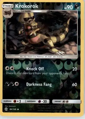 Krokorok - SM Base Set - Reverse Holo LP - #84/149