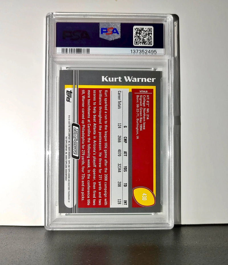 Kurt Warner 2023 Topps Allen & Ginter #430 Green Portrait 114/250 PSA 9 Mint