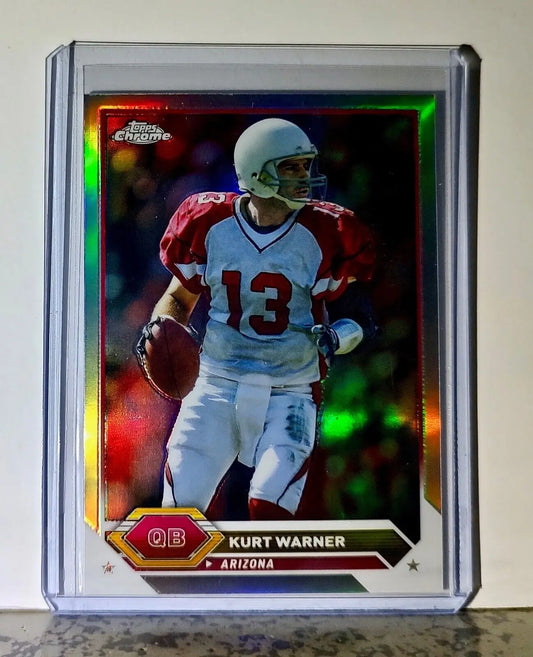Kurt Warner 2023 Topps Chrome Refractor NFL #18 Football Card Arizona Cardinals - Football Card Single