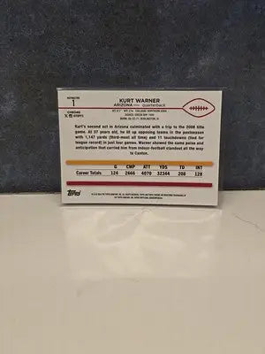Kurt Warner 2024 Topps Chrome Football Refractor #1