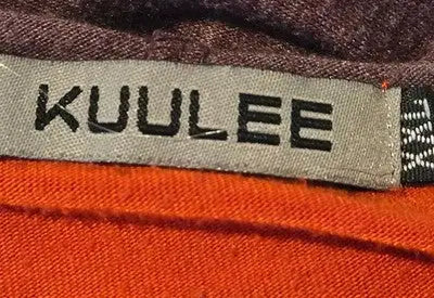 Kuulee Hoodie Mens XXL Long Sleeve Henley Raglan Orange Purple Top Hooded - Apparel