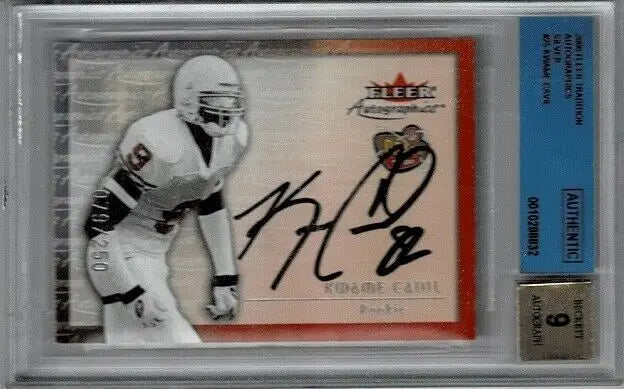 Kwame Cavil 2000 Fleer Autographics on-card auto rookie RC Texas BGS 9 rare collectible