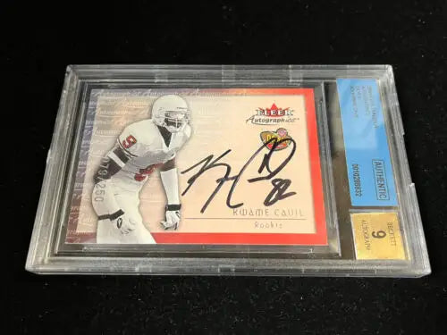 Graded Kwadie L. Caulk Rookie Autograph Card from Kwame Cavil 2000 Fleer Autographics