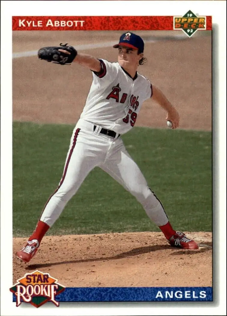 Kyle Abbott 1992 Upper Deck MLB #8 Star Rookies Baseball Card California Angels
