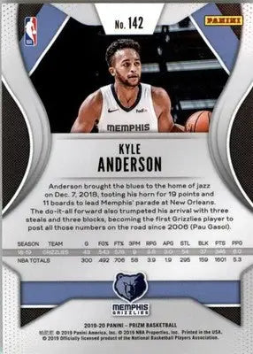 Kyle Anderson - 2019-20 Panini Prizm - #142 - Basketball - Basketball Card Single
