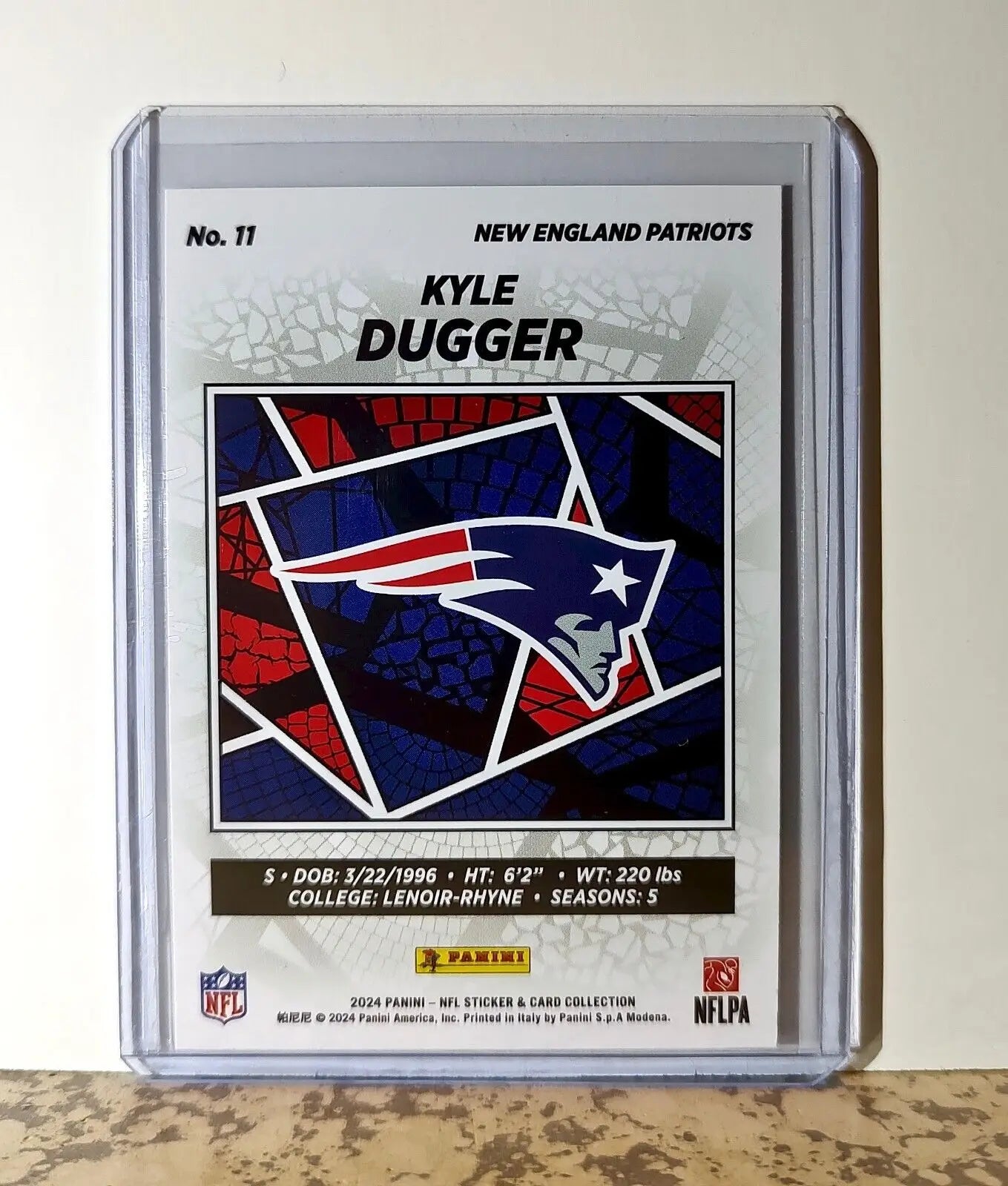 Kyle Dugger 2024 Panini NFL #11 Sticker Card New England Patriots - Football Card Single