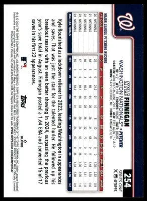 Kyle Finnegan 2025 Topps #254 Washington Nationals - Baseball Card Single