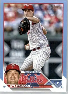 Kyle Gibson - 2023 Topps - #96 - Father’s Day Powder Blue #/50 SN Baseball - Baseball Card Single