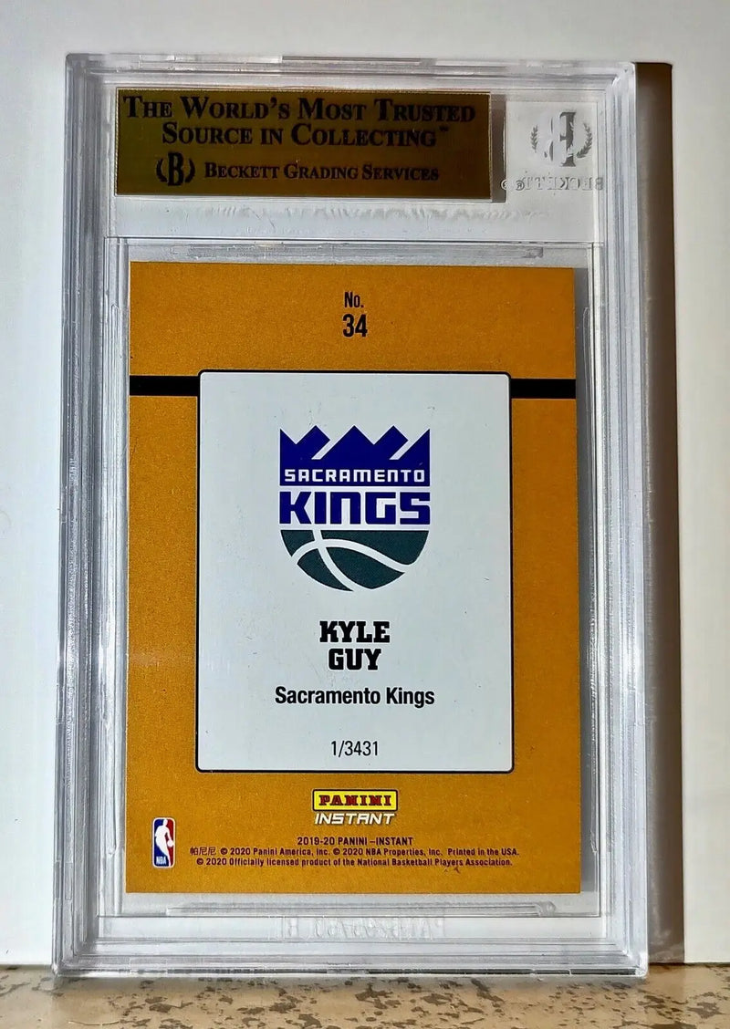Kyle Guy 2019-20 Panini NBA #34 Rated Rookies Card 1/3431 BGS 9.5 Gem Kings - Basketball Card Single