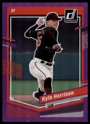 Kyle Harrison 2023 Donruss Holo Purple #113 San Francisco Giants - Baseball Card Single