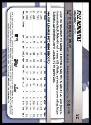 Kyle Hendricks 2024 Topps Big League #92 Chicago Cubs - Baseball Card Single