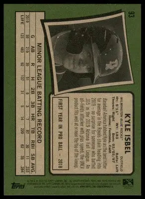 Kyle Isbel 2020 Topps Heritage Minor League #93 Wilmington Blue Rocks - Baseball Card Single