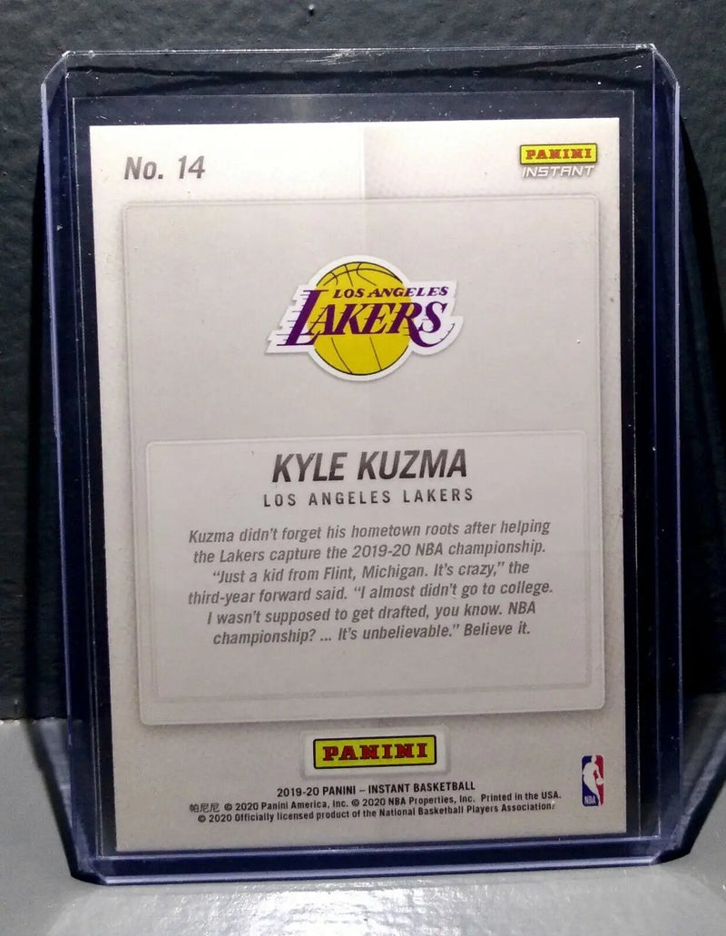 Kyle Kuzma 2020 Panini LA Lakers NBA Champions #14 Basketball Card