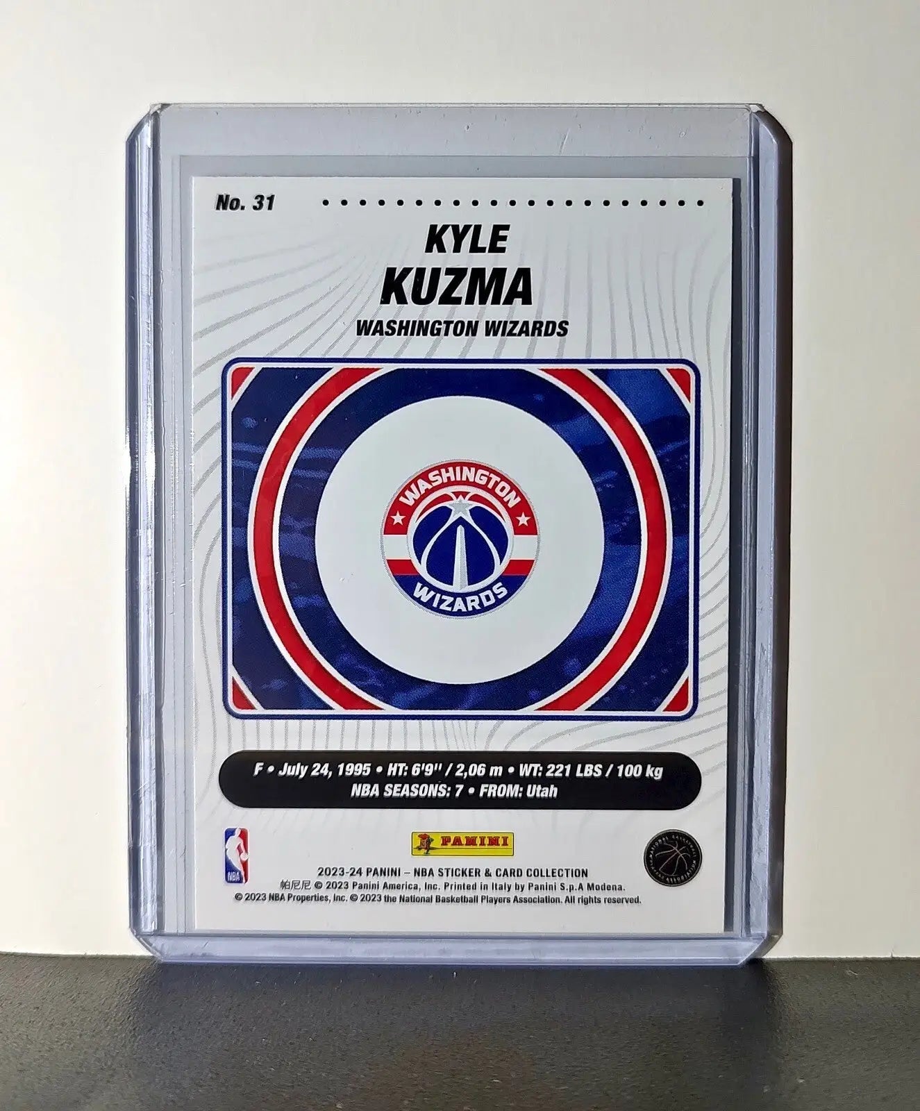 Kyle Kuzma 2023-24 Panini NBA #31 Sticker Card Washington Wizards - Basketball Card Single