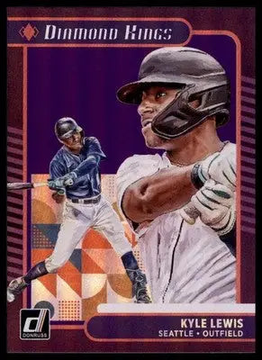 Kyle Lewis 2021 Donruss Holo Purple #13 Seattle Mariners - Baseball Card Single