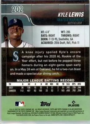 Kyle Lewis - 2022 Stadium Club Chrome - #202 - Baseball - Baseball Card Single