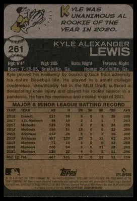Kyle Lewis 2022 Topps Heritage #261 Seattle Mariners