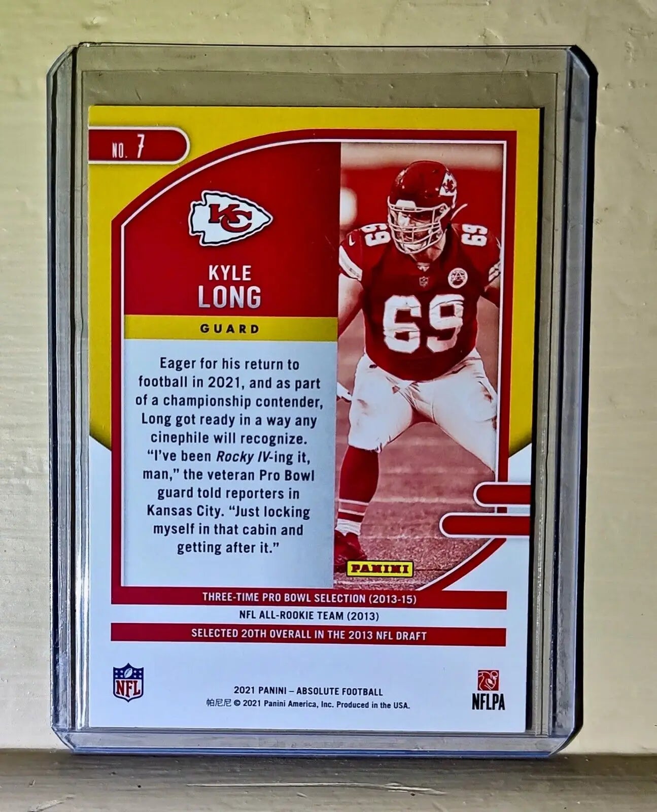Kyle Long 2021 Panini NFL Absolute Football #7 Card - Football Card Single
