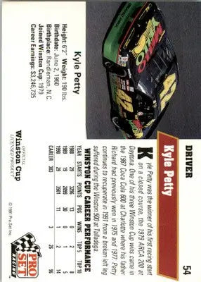 Kyle Petty - 1991 Pro Set - #54 - Racing - Racing Card Single